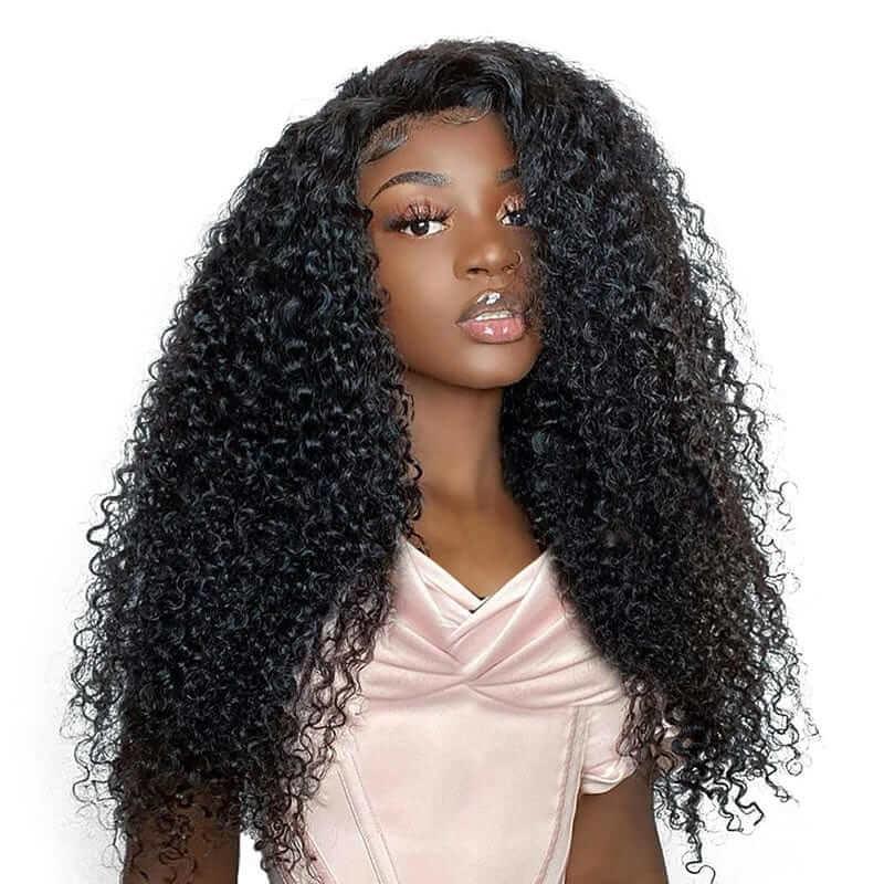 Long curly hair hairstyle for oval face shape